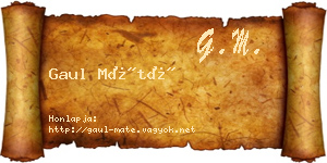 Gaul Máté névjegykártya
